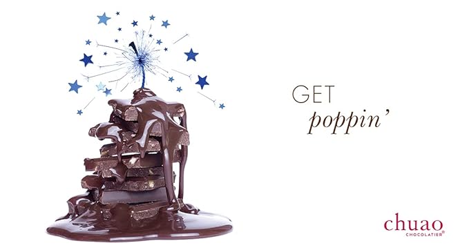 Chuao Chocolatier Firecracker Dark Chocolate Mini Bars | Gourmet Sea Salt Chipotle Popping Candies No Preservatives | For Gift Baskets, Christmas, Birthday, Care Package | 24 Pack