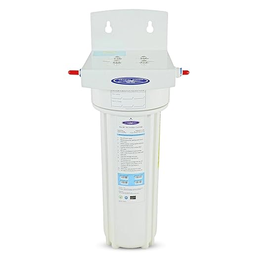 Crystal Quest SMART PLUS In-Line Water Filter System - Filters Up To 10,000 Gallons - Inline Water Filtration for Refrigerator, Ice Maker, Water Cooler, Coffee Maker - Easy Install, 6-Stage Filtration
