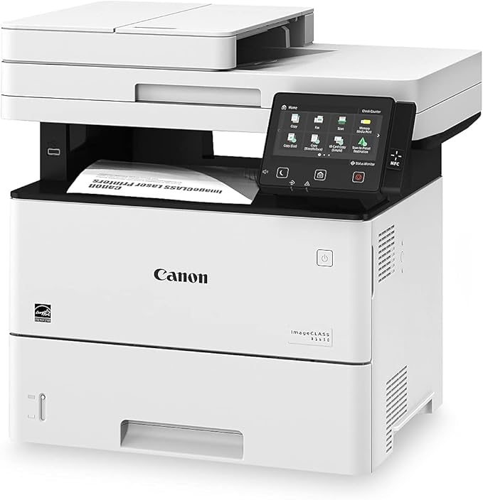 Canon imageCLASS D1650 - Monochrome Duplex Wireless Laser Printer, All-in-One With Scanner, Copier, Fax, Automatic Document Feeder, 3 Year Limited Warranty, 45 PPM, White