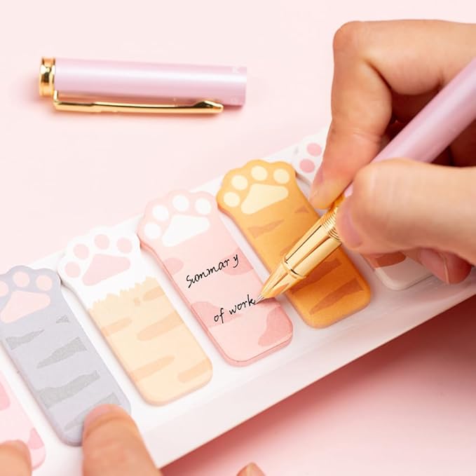 480Pcs Cat's Claw Page Markers Sticky Index Tabs, Arrow Flag Tabs Self Adhesive, Colored Notes Tab Stickers for Notebook, Documents