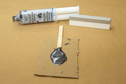 WEICON Aluminium Minute Glue – Fast Curing Epoxy Adhesive for Metal Repairs – 2-Part Quick-Set Epoxy – Gap-Filling, Sandable – Twin Syringe