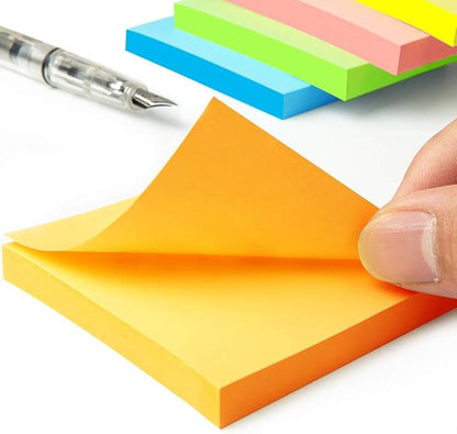 Phthdoty 8 Pads Pop Up Sticky Notes 3x3 Refills Bright Colors Self-Stick Notes Pads Super Adhesive Sticky Notes Great Value Pack
