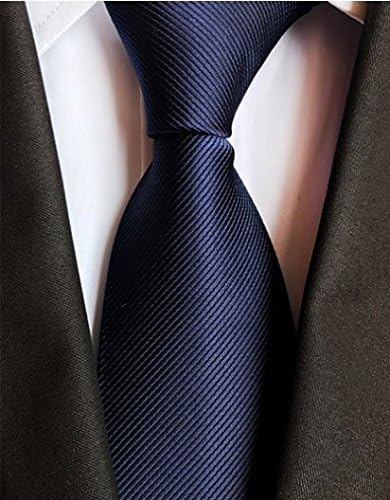QBSM Mens Solid Polyester Textile Neckties Pure Color Neck Ties
