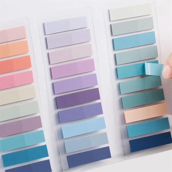 200Pcs Sticky Index Tabs, Page Markers, Writable and Transparent Sticky Notes Page Tabs, Book Markers Label Stickers, Index Tabs for Page Marking Classify File