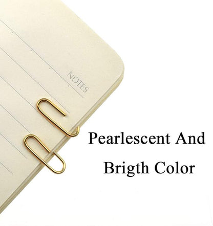 HAHIYO Paper Clips 1.1 inches (28mm) Length Gold Paperclips Bright Colors Vinyl Coated Prevent Scratching Tearing The Pages Sturdy for Bookmark Organize Home Office School 150 Pack