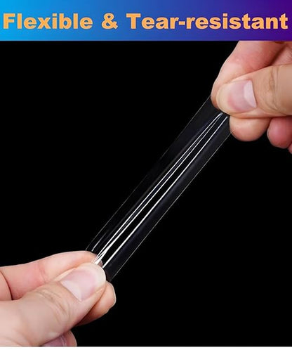 Ultra-Thin Clear Double Sided Adhesive Tape 2 Inch x 85FT Heavy Duty Two Side Strong Sticky Mounting Tape, for DIY Arts & Crafts, Rug Non-slip, Anti Cat Scratch, Paste Wall Decoration, CNC Woodworking