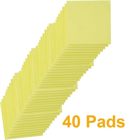 Sticky Notes 3x3 Inches, Yellow Colors Self-Stick Pads, Easy to Stick for Home, Office, Notebook (40)
