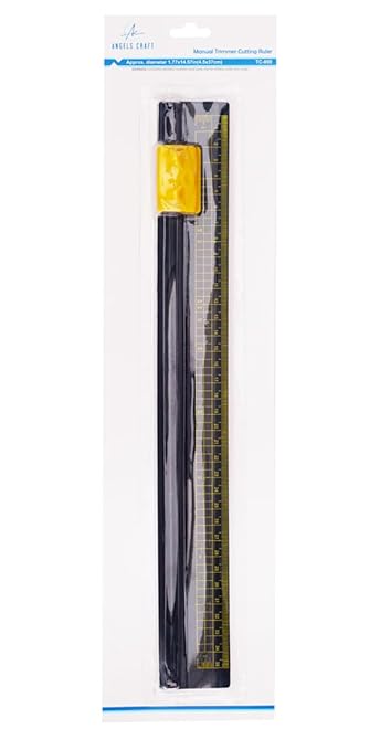 Manual Sliding Cutting Ruler – Cutter for Photo Paper Precision Trimmer Tool for Crafts and Scrapbooking, Size 1.77" x 14.57"