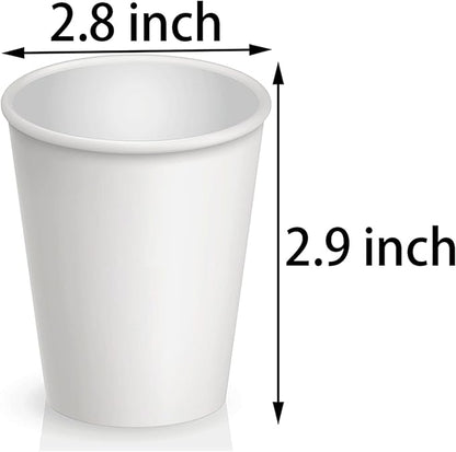 Axe Sickle 300 Pcs 6 Oz Disposable Paper Cups, Hot and Cold Beverage Drinking Cup for Coffee, Water, Juice for Party, Picnic,Travel,and Events