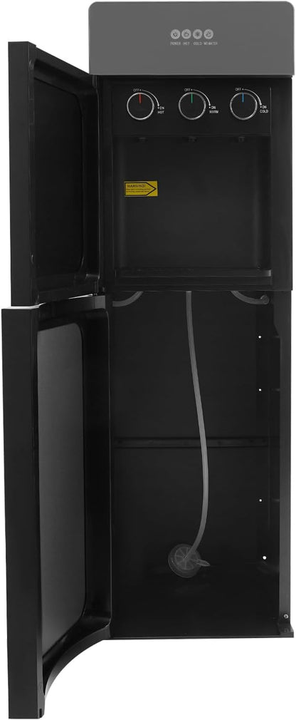 Bottom Loading Water Dispenser, 110V Hot & Cold Water Cooler Dispenser Standing Hot & Cold Water Dispenser with 3 Temperature Settings for Home, Kitchen, Office