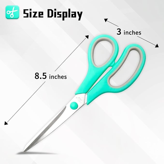 Vitoler Scissors All Purpose, 8.5" Heavy Duty Scissors Bulk,Cute Scissor for Office Craft Fabric, Back To School Supplies