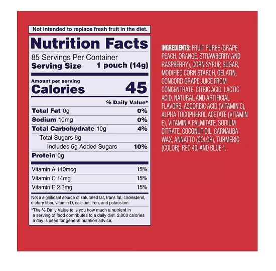 Holiday Mixed Fruit Snacks Variety Pack, 85 Count