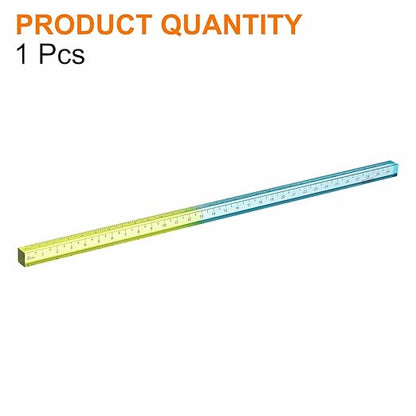 HARFINGTON Acrylic Clear Straight Rulers 30cm Metric Transparent Gradient Three-Dimensional Plastic Ruler Square Cube Measuring Tool for Classroom Office, Blue Yellow