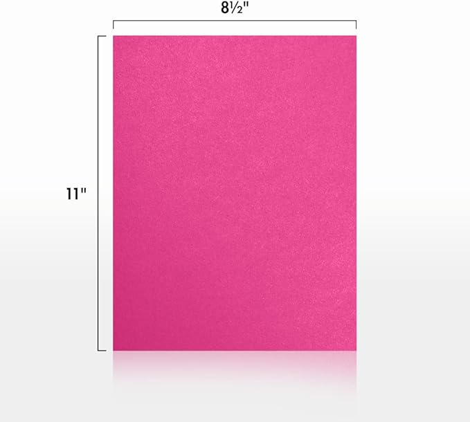 LUXPaper 8.5" x 11" Paper | Letter Size | Azalea Metallic | 80lb. Text | 50 Qty