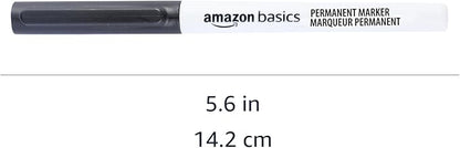 Amazon Basics Ultra Fine Point Permanent Markers, Black, 24-Pack