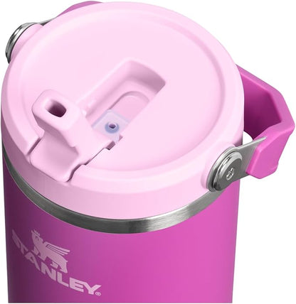 STANLEY IceFlow 2.0 Flip Straw Tumbler with Handle 40 oz | Twist On Lid and Flip Up Straw | Leakproof Water Bottle | Insulated Stainless Steel | BPA-Free | Dark Blossom