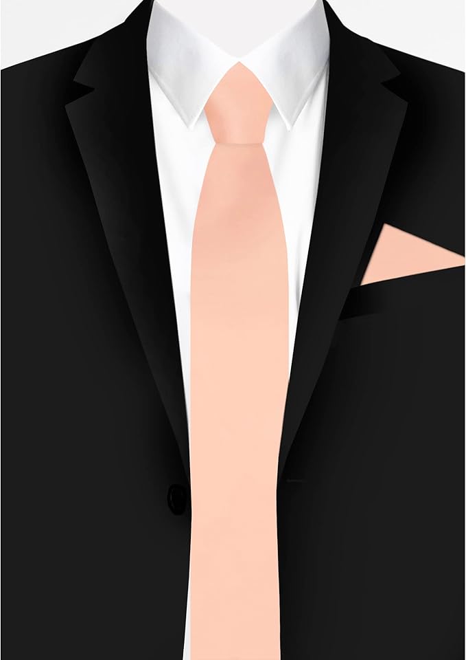 Jacob Alexander Men's Slim Width 2.75" Solid Color Tie