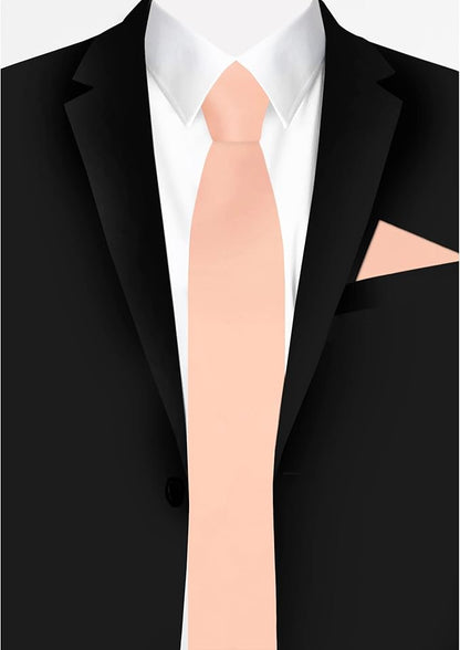 Jacob Alexander Men's Slim Width 2.75" Solid Color Tie