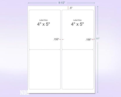 NextDayLabels - 8-1/2 x 11 Neon Color High Light Fluorescent Labels for Laser & Inkjet Printer (Green Fluorescent, 4 x 5-4 Per Page | 400 Labels)