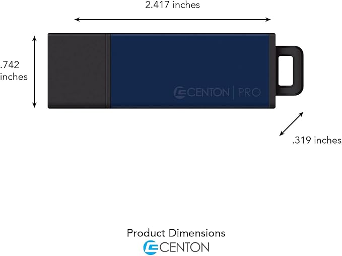 Centon Data Stick Pro2 USB 2.0 Flash Drive 8GB – Lightweight & Colorful Portable Storage