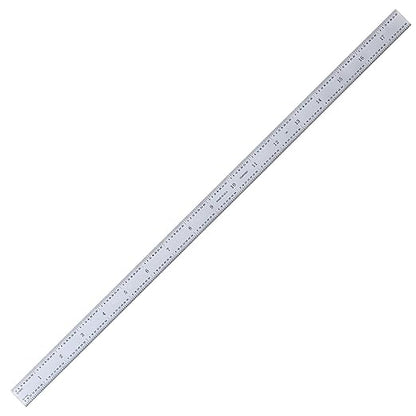 PEC Tools 18" Flexible Mechinist Ruler, High-Quality Carbon Steel with Satin Chrome Finish, 3R Graduation (1/32", 1/64", 1/10", 1/50"), Fully Hardened and Tempered, Made in USA