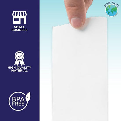 1-Ply White Bond Paper for Toast Kitchen Printer by Paper Planet | 20 Rolls | Compatible with TKP300 SNBC BTP-M300