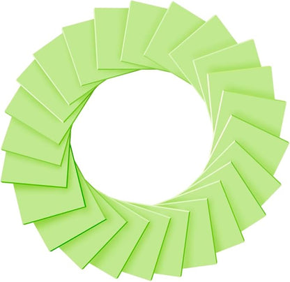 (24 Pads) Sticky Notes 3x3 inch, Self-Stick Pads Bright Colors Sticky Note, Recyclable, Easy to Post for Home, Office, Notebook (Light Green)