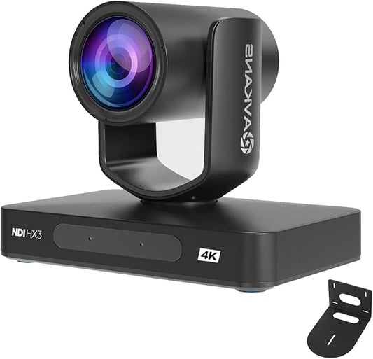 AVKANS 4K PTZ Camera NDI HX2, HDMI SDI POE PTZ Camera with IP Live Streaming for Church Worship Live Events,PoE Support(4K 30FPS)