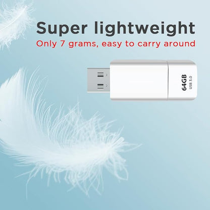 GIGASTONE 64GB Flash Drive (2 Pack) Z60NB USB 3.2 Gen 1, Ultra Fast, Retractable Capless Slider Design, Data Storage, Backup for PC/Mac/TV/Car Audio, USB 2.0/3.0/3.1 Compatible (Random Color)