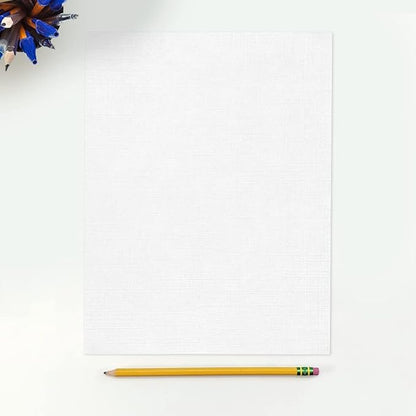 LUXPaper 8.5" x 11" Classic Linen Paper | Letter Size | Avon Brilliant White | 70lb. Text | 1,000 Qty