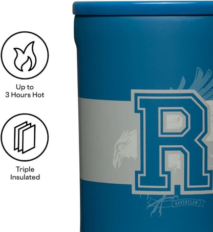 Corkcicle Harry Potter Coffee Mug - Stainless Steel Insulated Cup With Lid For Tea & Coffee - Non-Slip Silicone Base - Durable Travel Mug - Dishwasher Safe - BPA Free - Easy Grip - 16 oz - Ravenclaw