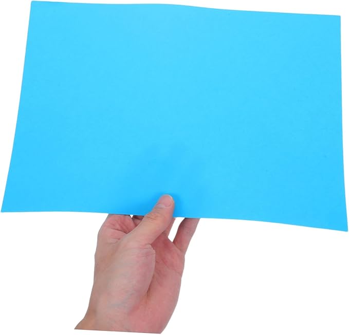 Zerodeko 100pcs Blue Colored Copy Paper Printer Paper for Origami Crafts DIY Art Projects Vibrant Color Reproduction Ink Absorbent Duplex Printing Suitable for Advertising and Design Drafts