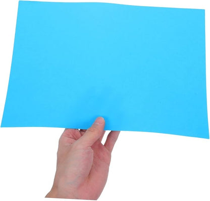 Zerodeko 100pcs Blue Colored Copy Paper Printer Paper for Origami Crafts DIY Art Projects Vibrant Color Reproduction Ink Absorbent Duplex Printing Suitable for Advertising and Design Drafts
