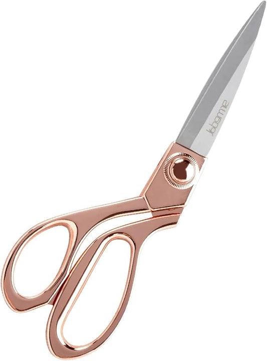 Professional Heavy Duty Tailor Scissors Leather Scissors 8" Rose Gold Stainless Steel Dressmaker Shears with Sharp Stainless Steel（Rose Gold）