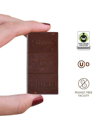 Chuao Chocolatier Pretzel Toffee Twirl Mini Dark Chocolate Bars | Gourmet No Preservatives | 24 Pack (0.39 oz each)