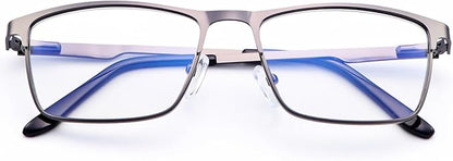 YIMI Mens Blue Light Glasses Men Computer Gaming BlueLight Blocking Glasses Metal Anti Eyestrain Clear Lens Eye Protection