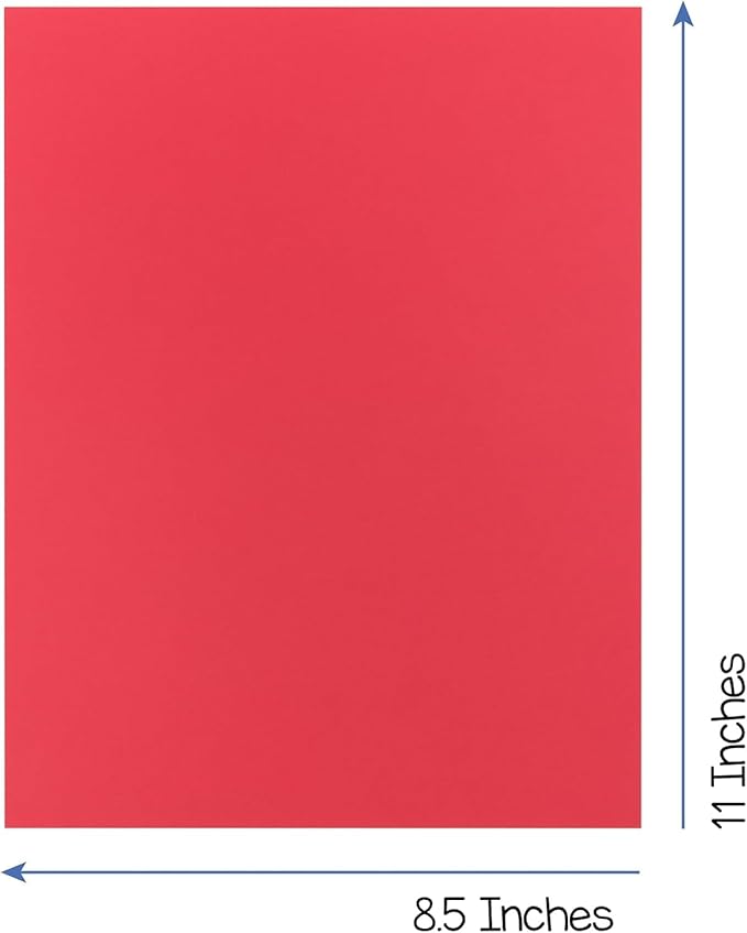 Hygloss 90 Sheets Holiday Christmas Colored Paper - 8.5x11-Inch Red and Green Letter Size Color Copy Paper - 24 lb/ 89 GSM, Acid-Free, Fade-Resistant