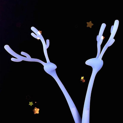 8 Pack Forest Deer Gel Pens, Christmas Pen Cute Animal Silicone Pen with 4 Colors & Soft Grip (Blue Ink), Aesthetic Kawaii Stationery for Journaling, School Supplies