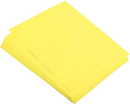 MECCANIXITY 75 Sheets A4 Colored Print Copy Paper 5.8" x 8.3" Origami Paper Printer Paper 80gsm for Printing, Document Copying, Art Craft,Bright Yellow
