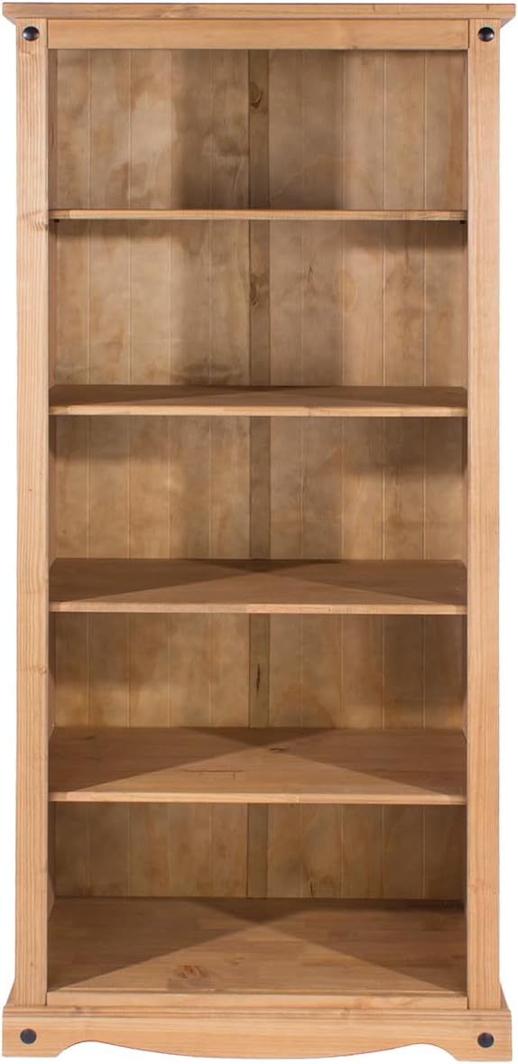 Furniture Dash - Bookshelf - Bookcase - Bookcase 5 Shelf - Pantry Cabinet - Kitchen Cabinet - Shelves for Bedroom - 31.50" W, 11.65" D, 69.88" H - 50.71lb (Antique Brown)