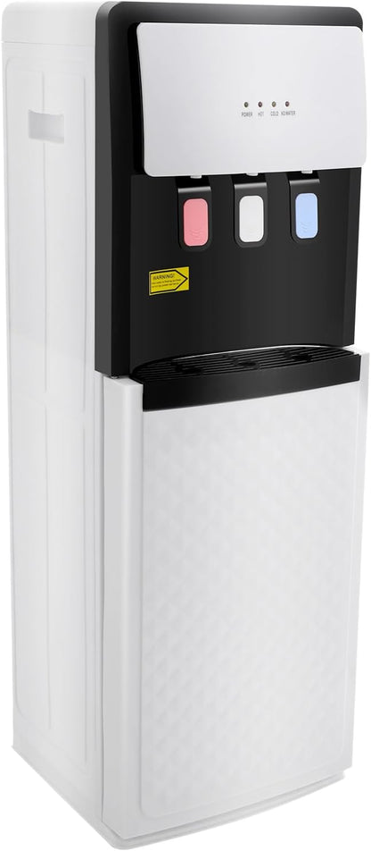 Bottom Loading Water Dispenser, 3 Temperature Settings-Hot, Cold & Room Water Cooler Dispenser, Durable Stainless Steel Construction Loading Design Water Dispenser for Office, Home, Living Room