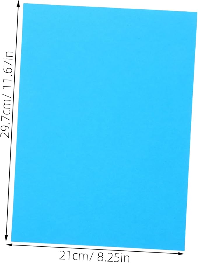 Zerodeko 100pcs Blue Colored Copy Paper Printer Paper for Origami Crafts DIY Art Projects Vibrant Color Reproduction Ink Absorbent Duplex Printing Suitable for Advertising and Design Drafts