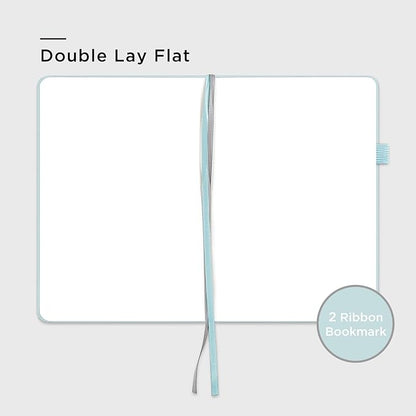 &And Per Se Blank Journal Notebook, 160 Pages, A5 5.7 x 8 inches 100 gsm Thick Paper Notebook Journals for Writing, Hardcover Notebook(1 Pack, cyan)