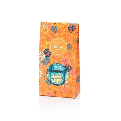 Venchi Chocoviar Stracciatella Chocolate 15-Piece Elegant Gift Box - Milk Chocolate Shell, Creamy Cocoa Nibs and Vanilla Beans Filling & Topped With Chocoviar Micro-pearls - Preservative & Gluten Free