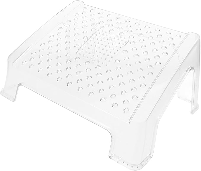 Ergonomic Plastic Foot Stool with Textured Surface for Under Desk Use Comfortable Foot Rest for Bathroom and Home to Sitting Posture Reduce Fatigue