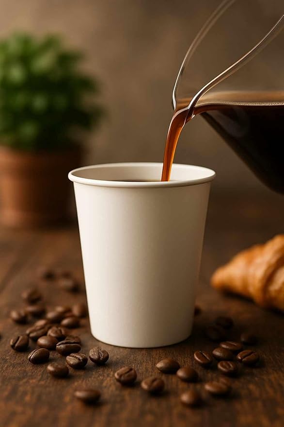360 Count Pack 12 oz Disposable Paper Coffee Cups, Hot & Cold Drink Cups for Coffee, Tea, Juice, Leak-Proof Food Safe White Paper Cups for Home, Office, Cafes, Travel,