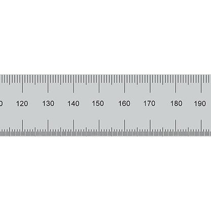 PEC Tools 12"/300mm Rigid Metal Ruler, High-Quality Machinist Ruler, Satin Chrome Finish, Decimal/Metric Graduation (1/10", 1/50", 1mm, 0.5mm) Suitable for CNC Operators and Engineers, Made in USA