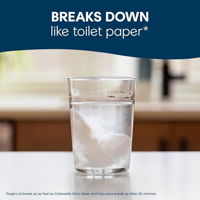 Cottonelle Fresh Care Flushable Wet Wipes, Adult Wet Wipes, 4 Flip-Top Packs, 42 Wipes Per Pack (168 Total Wipes), Packaging May Vary