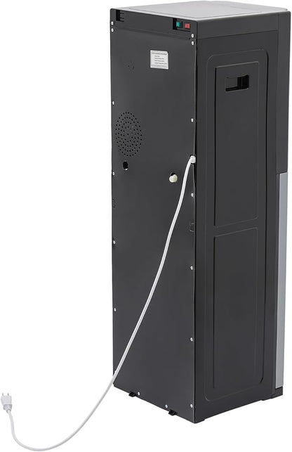Bottom Loading Water Cooler Dispenser for 20L/5.28 Gallon Bottles,Stainless Steel Hot & Cold Water Dispenser with LED Indicator Light for Home, Offices, Hotels, Kitchens (Dark Gray)