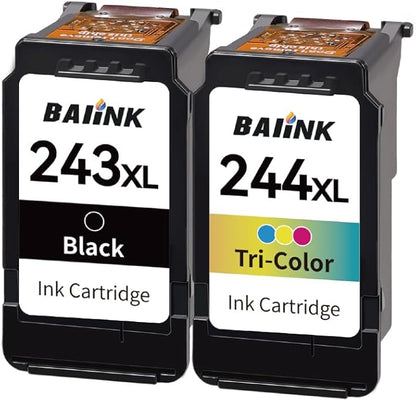 Remanufactured Ink Cartridge Replacement for Canon Ink 243 and 244 Combo Pack PG-243 CL-244XL 245XL 246XL for TR4520 MX490 MX492 MG2522 TS3322 TS3122 MG2520 MG2922 TR4522 TS202 (Black Tricolor)
